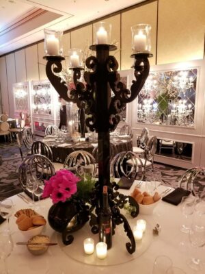 Black Plexiglass Candelabra
