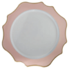 Pink & White Scalloped Charger