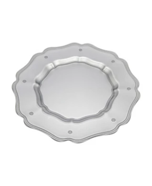 White Scalloped Chargert