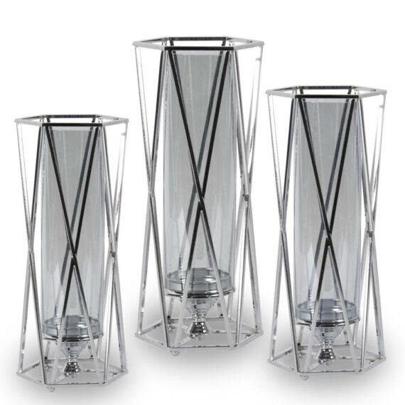 Silver X Hurricane Candlestick