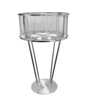 Silver Round Lamp Shade Candelabra