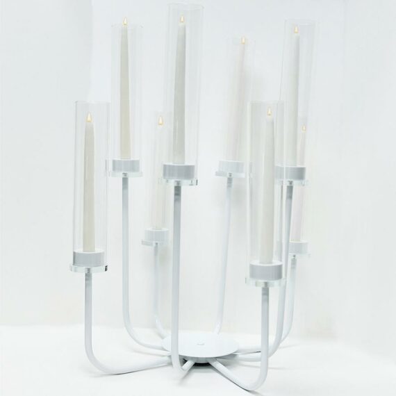 White Spiral Candelabra