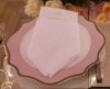 Pink & White Scalloped Charger