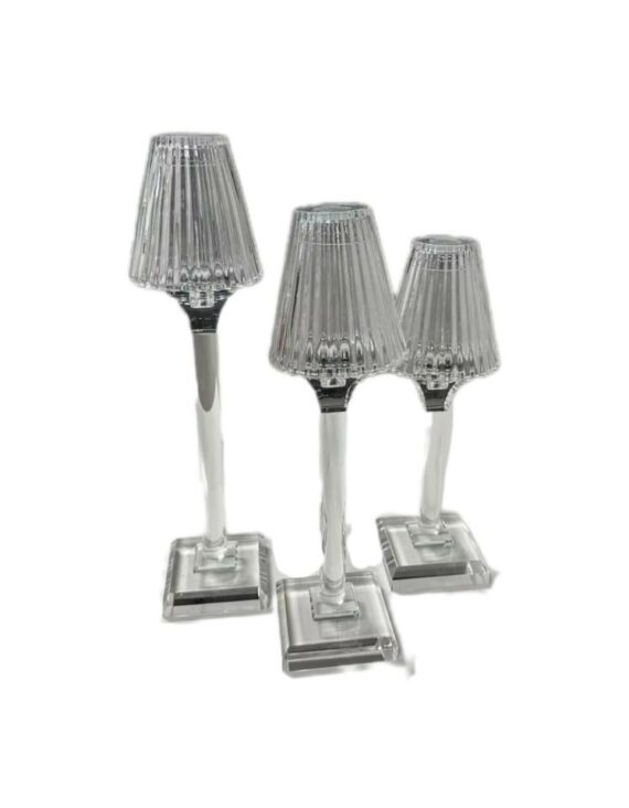 Mini Crystal Lamp Shade Candlesticks