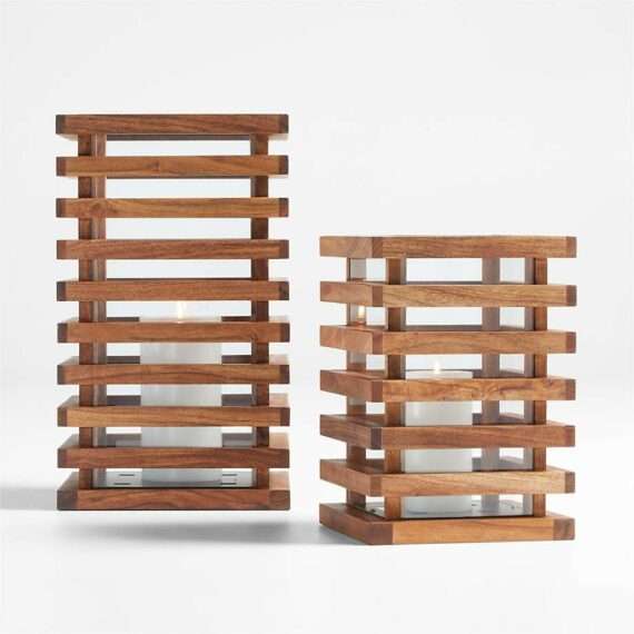 Shinola Natural Wood Candle Holder