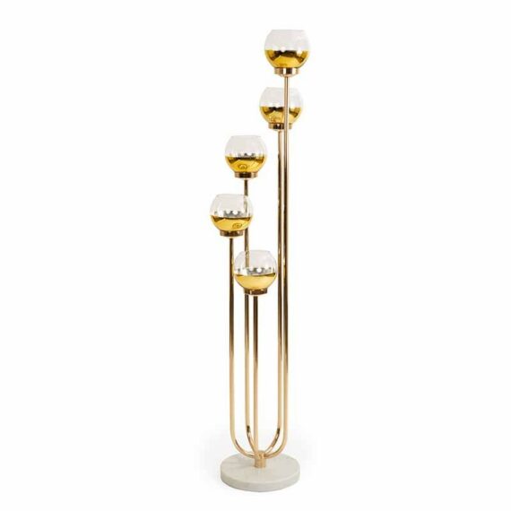 Gold Spiral Candelabra