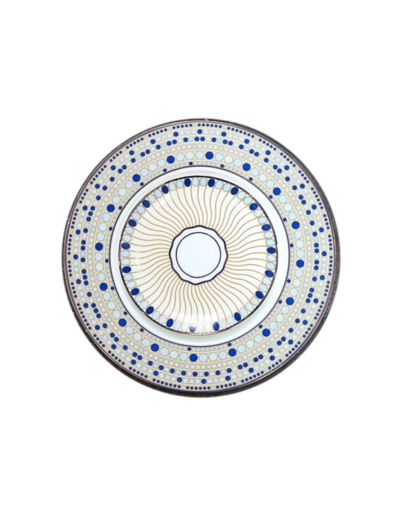 Blue Beaded Bread Decor Plate