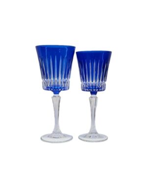Crystal de Paris Goblets - Blue -