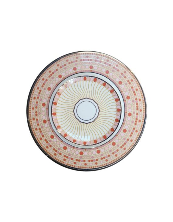 Pink Beaded Bread Plate