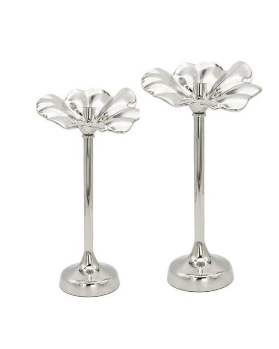 Silver Flower Candlestick
