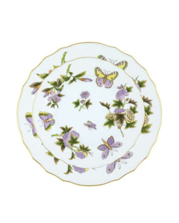Lavender Butterfly Bread Plate