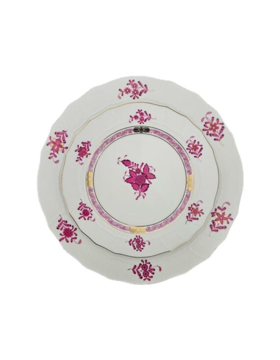 Pink Floral Bread Plate