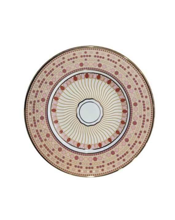 Pink Beaded Bread Plate