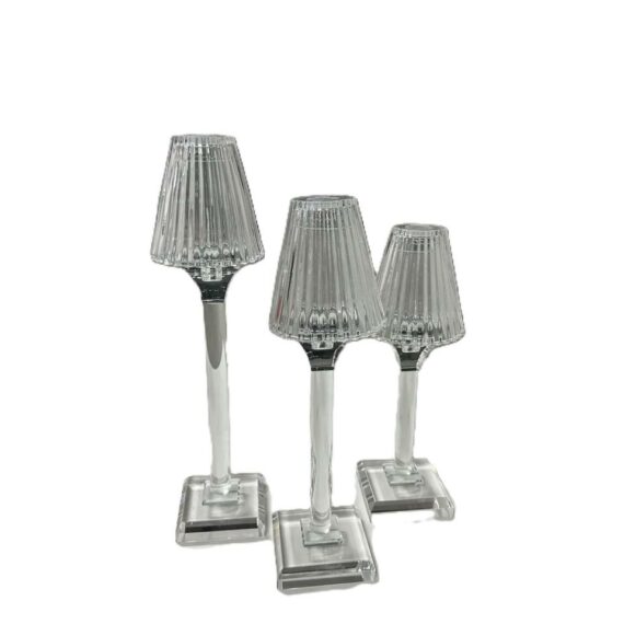 Mini Crystal Lamp Shade Candlesticks