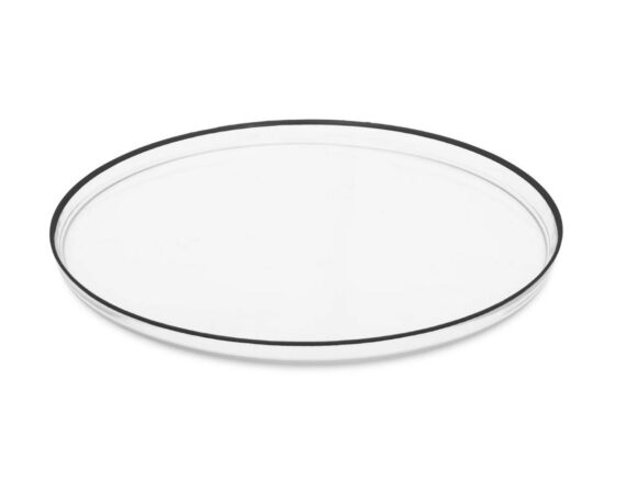Black Raised Rim Charger
