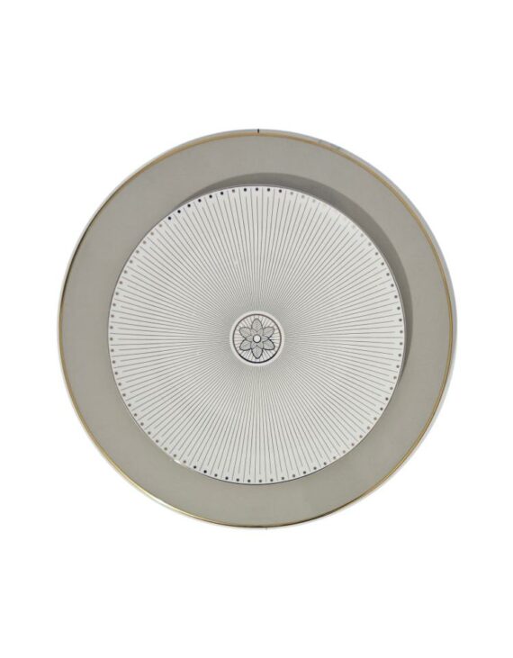 Silver Sunburst Decor Plate
