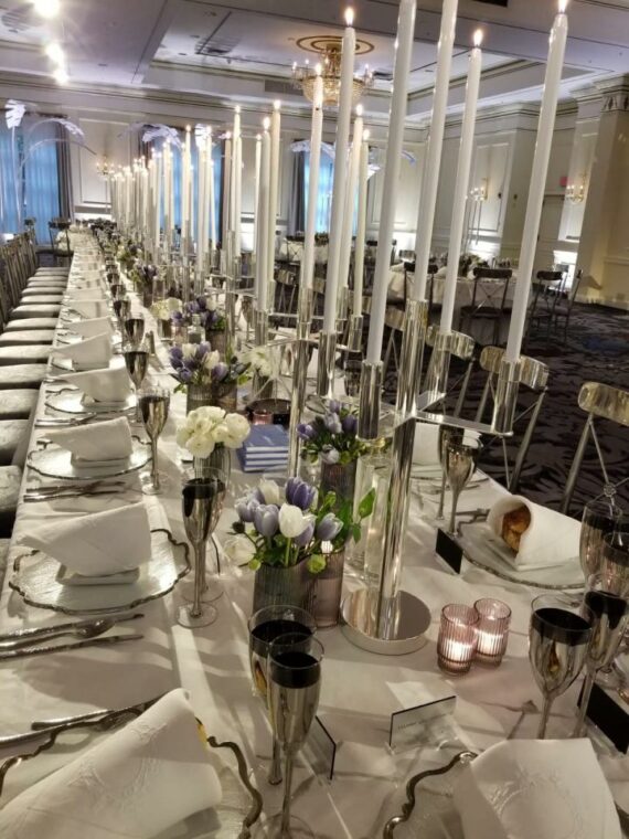 Silver Modern Candelabra T9