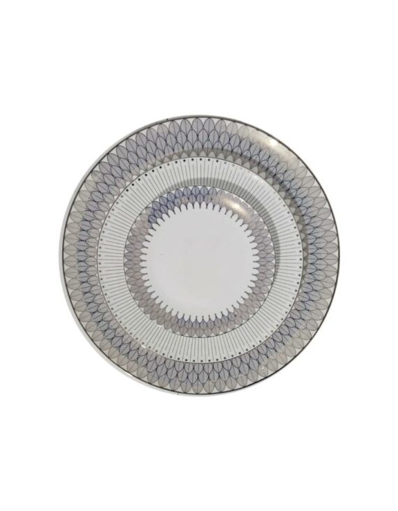 Silver Sunburst Decor Plate