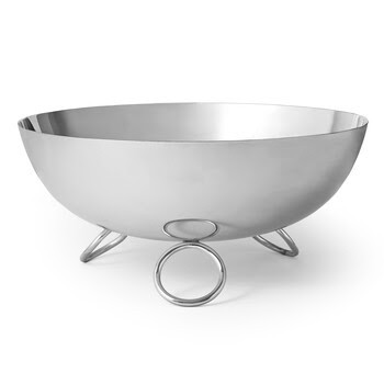 Sphere Silver Salad Bowl Silver