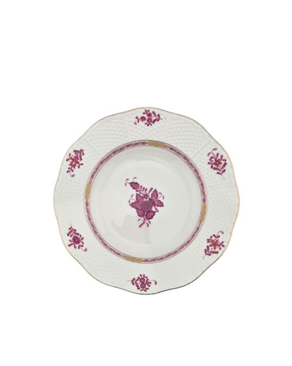 Pink Floral Soup Plate
