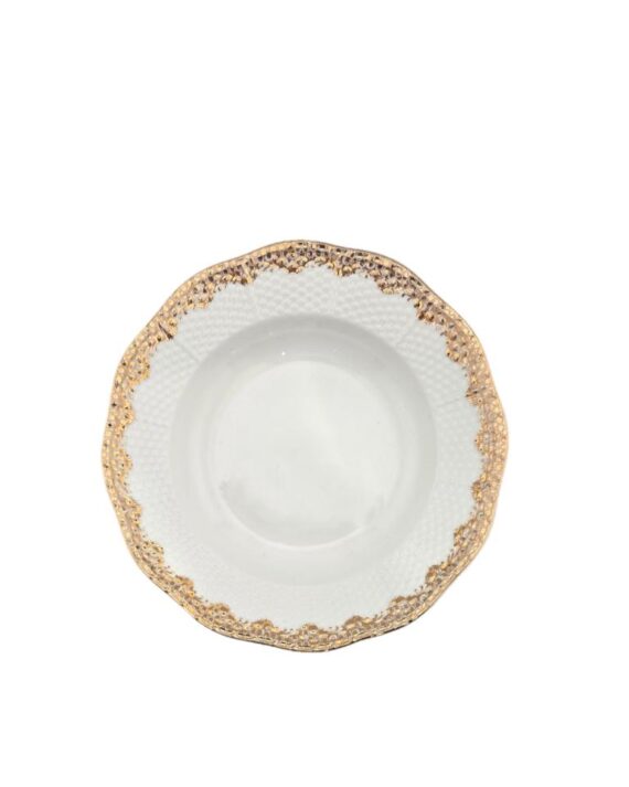 Gold Bird Soup Plate