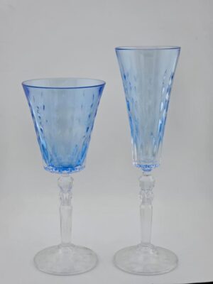 Blue Etched Glasses