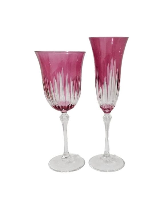 Raspberry Crystal de Paris Glasses